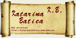 Katarina Batica vizit kartica